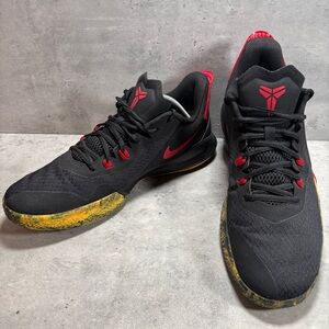 Nike Mamba Fury 'Bruce Lee' Mens 10.5 Black Red Kobe Bryant CK2087-002 WORN 3x